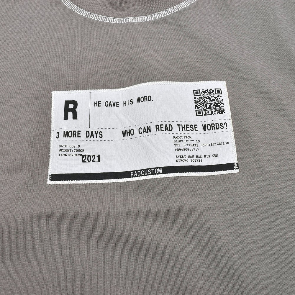 フロント パッチ Tシャツ(120~160cm) グレー 140cm