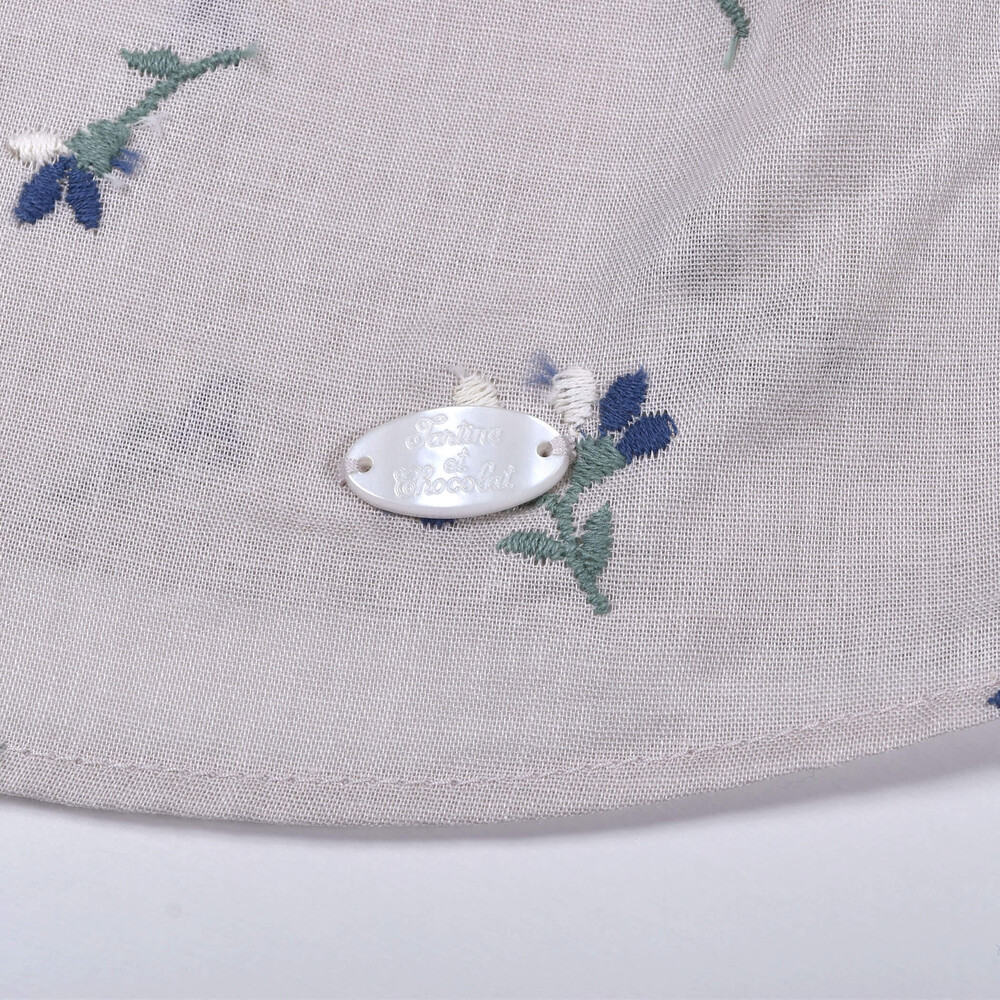 【 お揃い 】 日本製 ボイルガーゼ コットン フラワー 刺繍 ブルマ付き ワンピース ベビー (70~90cm) ピンク系 S(70~80cm)
