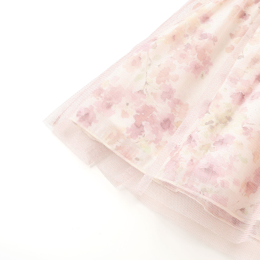 【お揃い】テレコフェイスチュールチュニック(70~90cm) パープル系 ワンサイズ