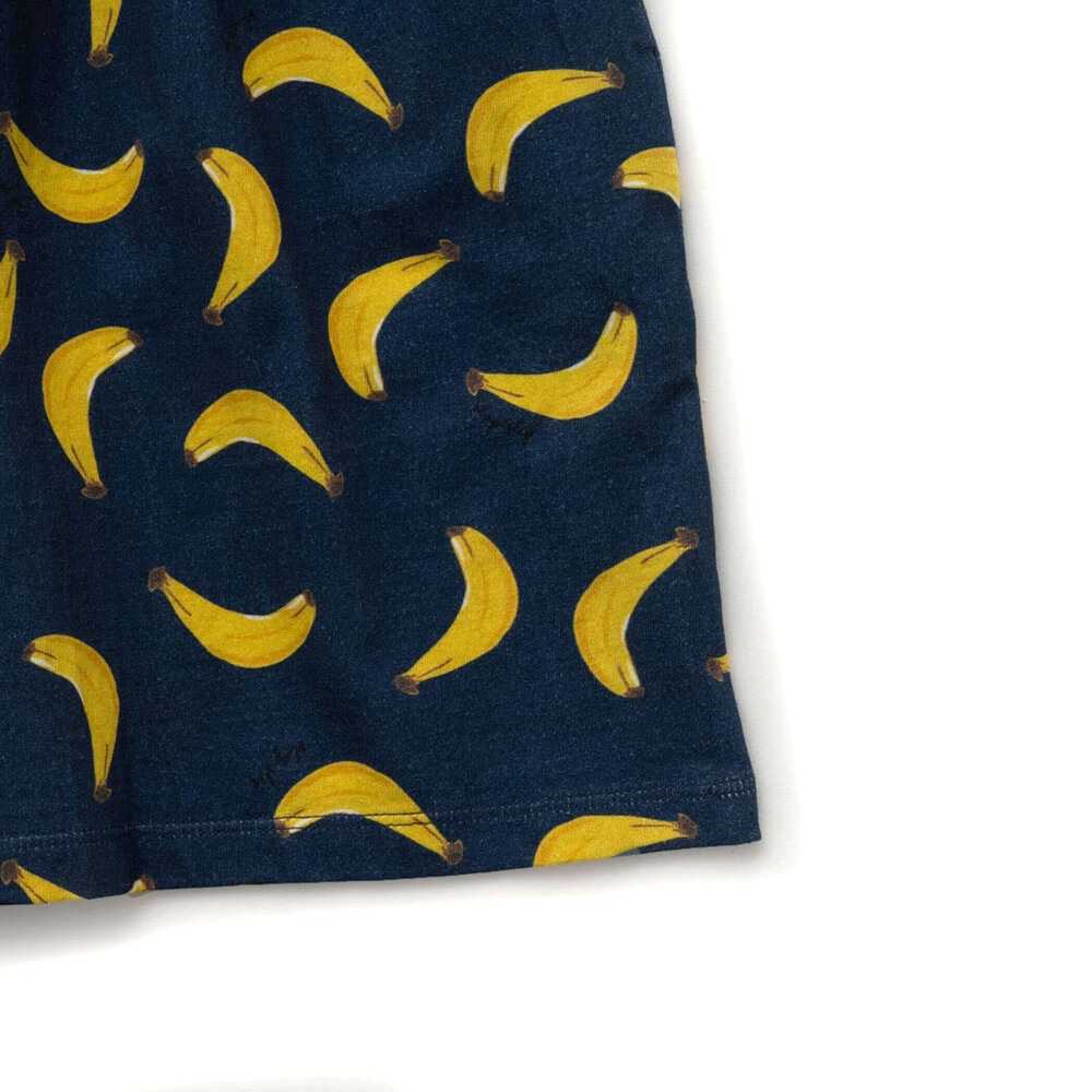 【 お揃い 】 BIG プリント レモン バナナ おそろい ワンピース (80~130cm) オフホワイト系 90cm