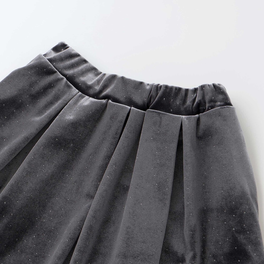 きらめくラメドットベロアビスチェセットアップ(90~130cm) ブラウン 90cm