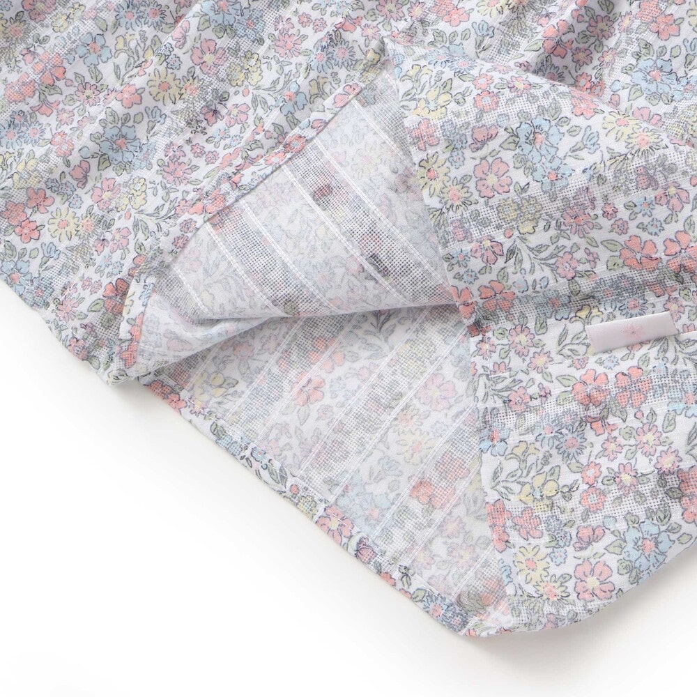 花柄チュニック+ショーパンセットアップ(80~130cm) イエロー系 80cm