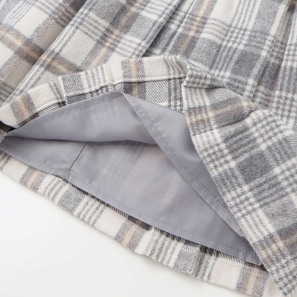 【お揃い】襟付きタックスカートチェックジャンパースカート(90~130cm) ボルドー×ネイビー系 90cm