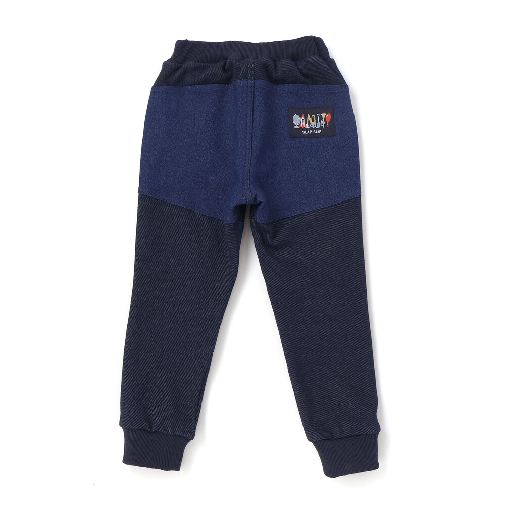 【GANJYO】裏シャギーおしりひざ強化頑丈パンツ(80~130cm) ネイビー 80cm