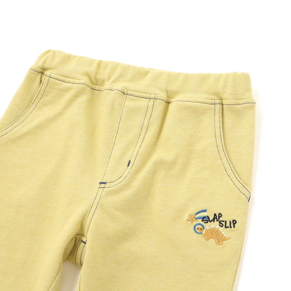 裾折り返し7分丈ツイルパンツ(80~120cm) ブルー 80cm