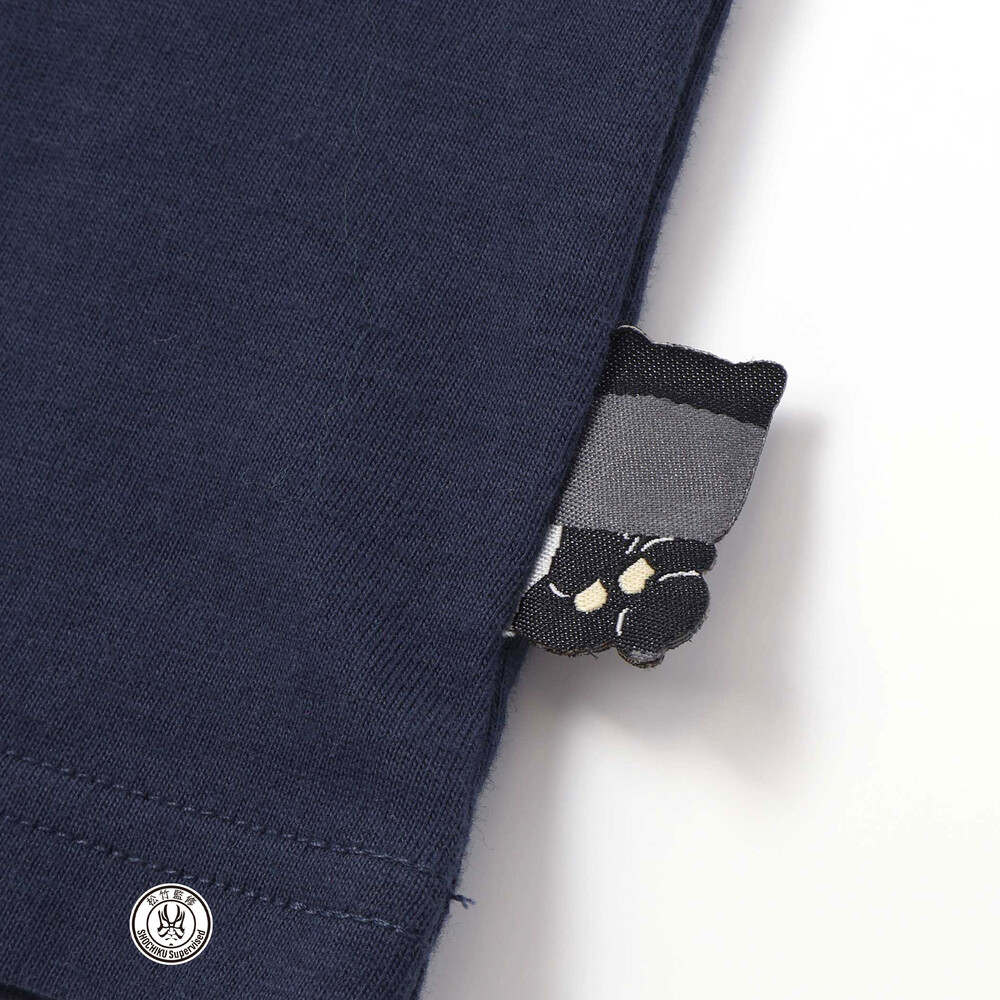 【歌舞伎コラボ】ネコ歌舞伎切り替え7分丈天竺Tシャツ(80~130cm) グリーン 80cm