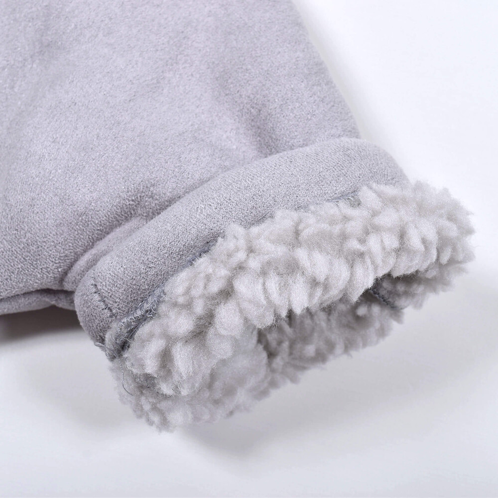 くま 耳 モチーフ お菓子 刺繍 裏ボア マント ベビー (50~90cm) ベージュ ワンサイズ