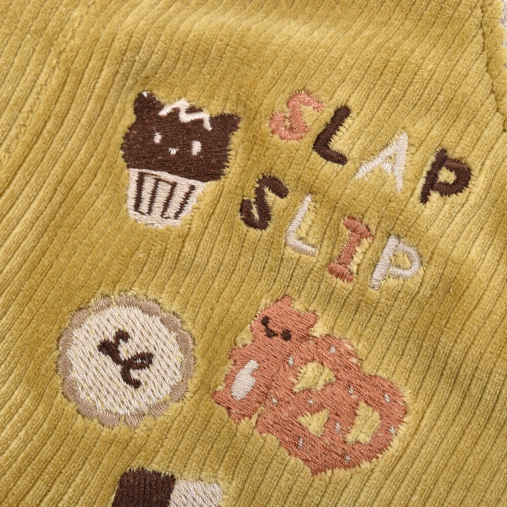 クッキー くま 刺繍 サロペット ドッキング ロンパース ベビー (60~80cm) ブルー 60cm