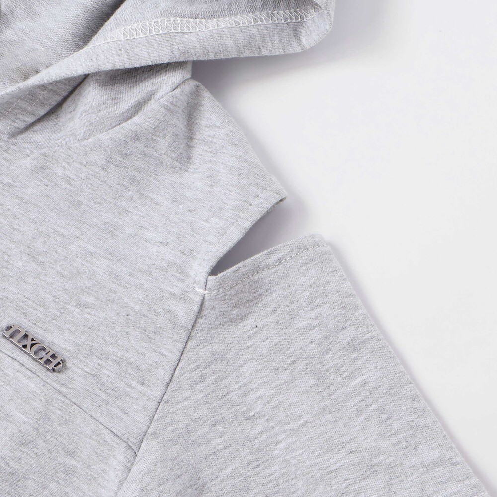 フルジップ肩あきフードワンピース(110~150cm) グリーン 110cm