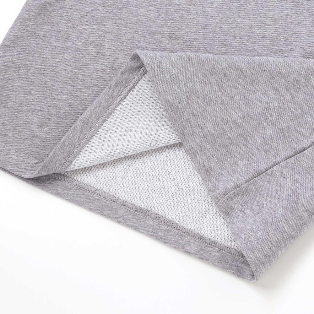 ミニ裏毛ハーフジップロゴ刺しゅうポロシャツ(110~150cm) グレー 110cm