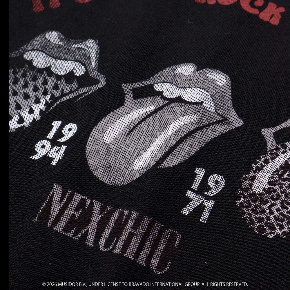【ザ・ローリング・ストーンズxNEXCHIC】天竺フロッキープリントTシャツ(110~150cm) ホワイト 110cm