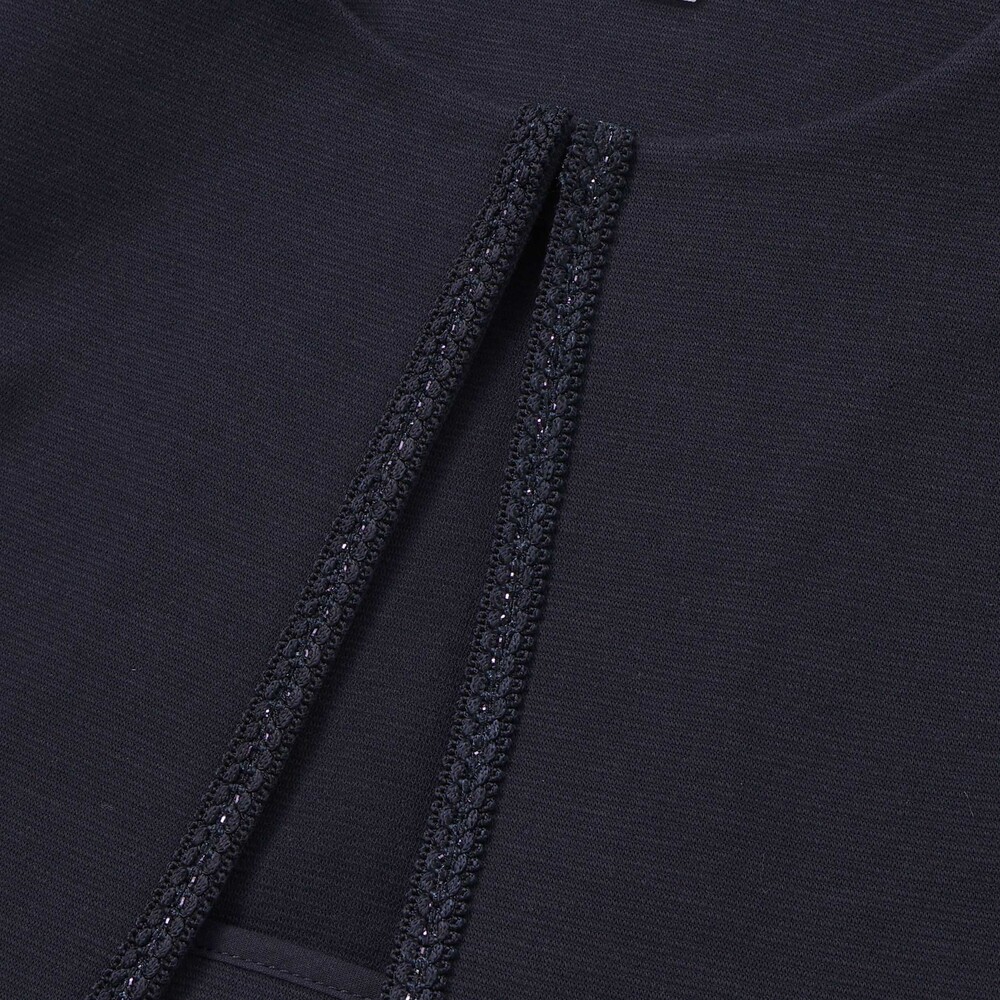 リップルポンチノーカラージャケット(110~130cm) ホワイト 110cm