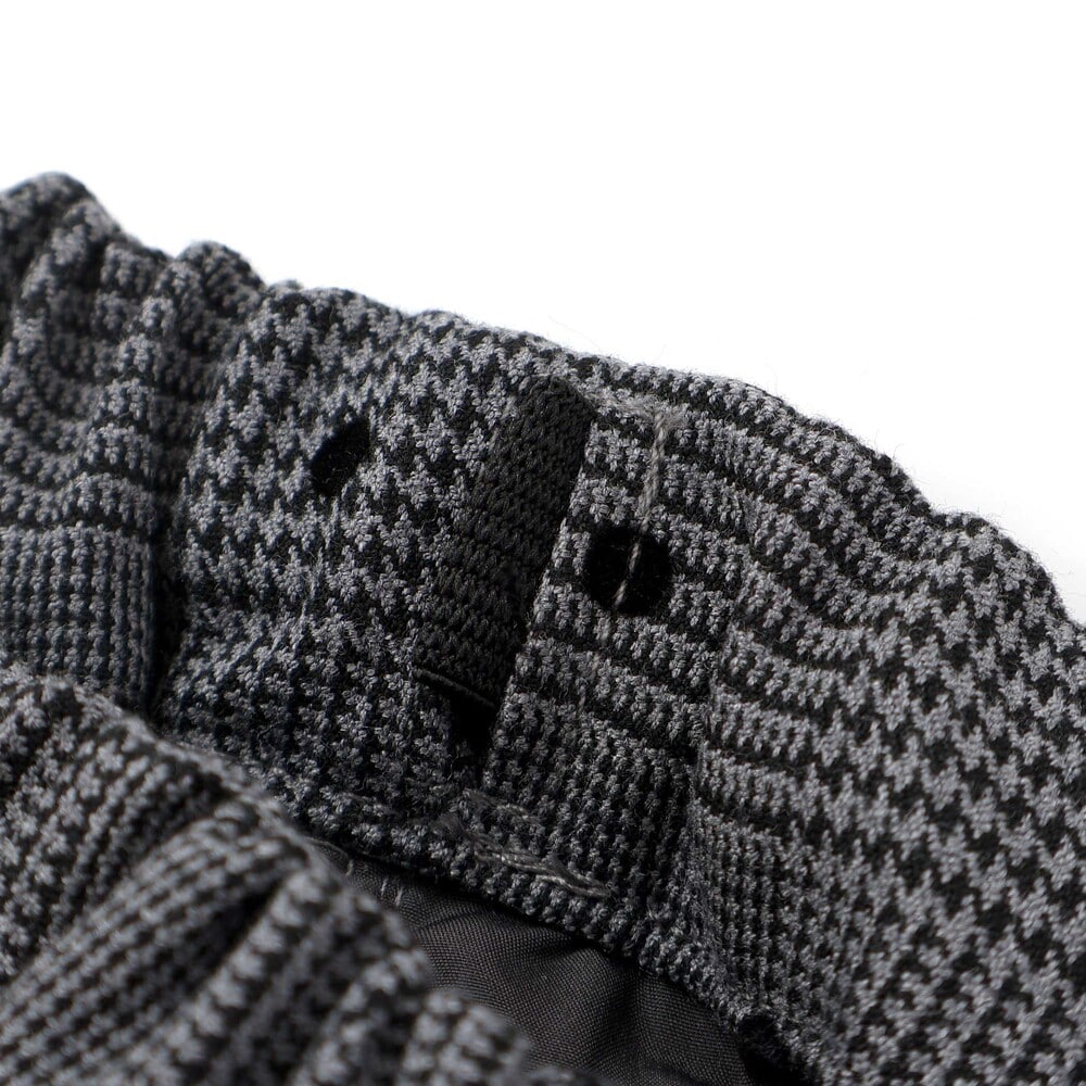 【お揃い】グレンチェック×ドットツータックワイドパンツ(100~160cm) グレー系 100cm