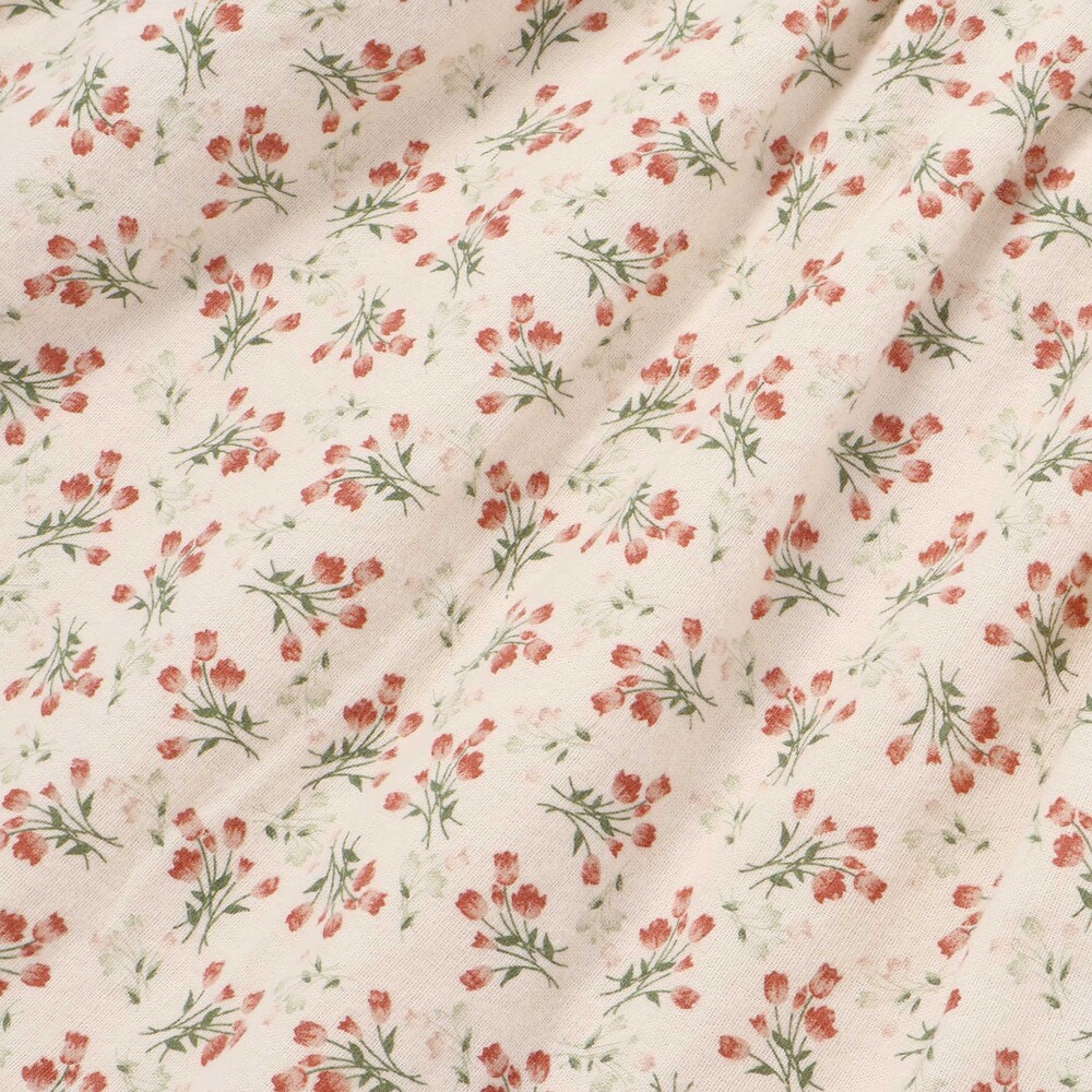 【限定商品】リブ+ネル花柄ドッキング長袖ワンピース(95~150cm) ネイビー系 95cm