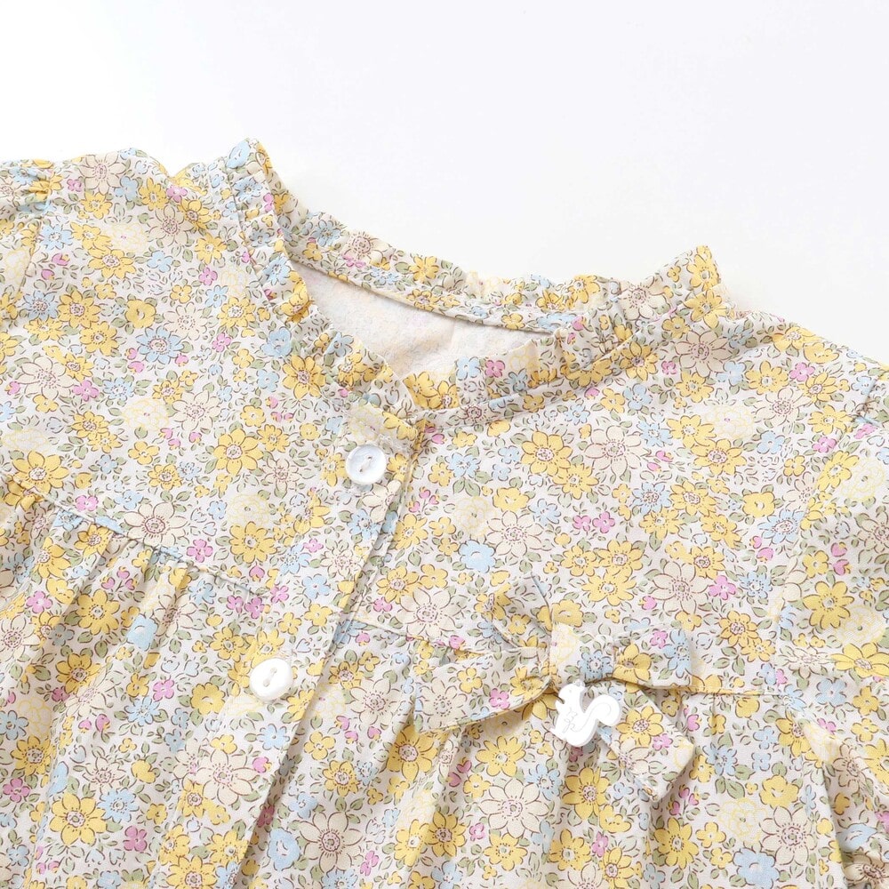 【限定商品】花柄ブラウス+ショートパンツセットアップ(95~150cm) ピンク系 95cm