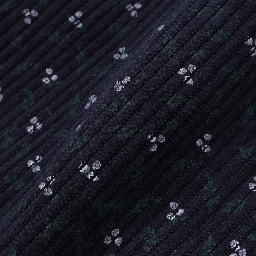 【限定商品】コールテン花柄&粒柄キュロット(95~150cm) ブラック系 95cm