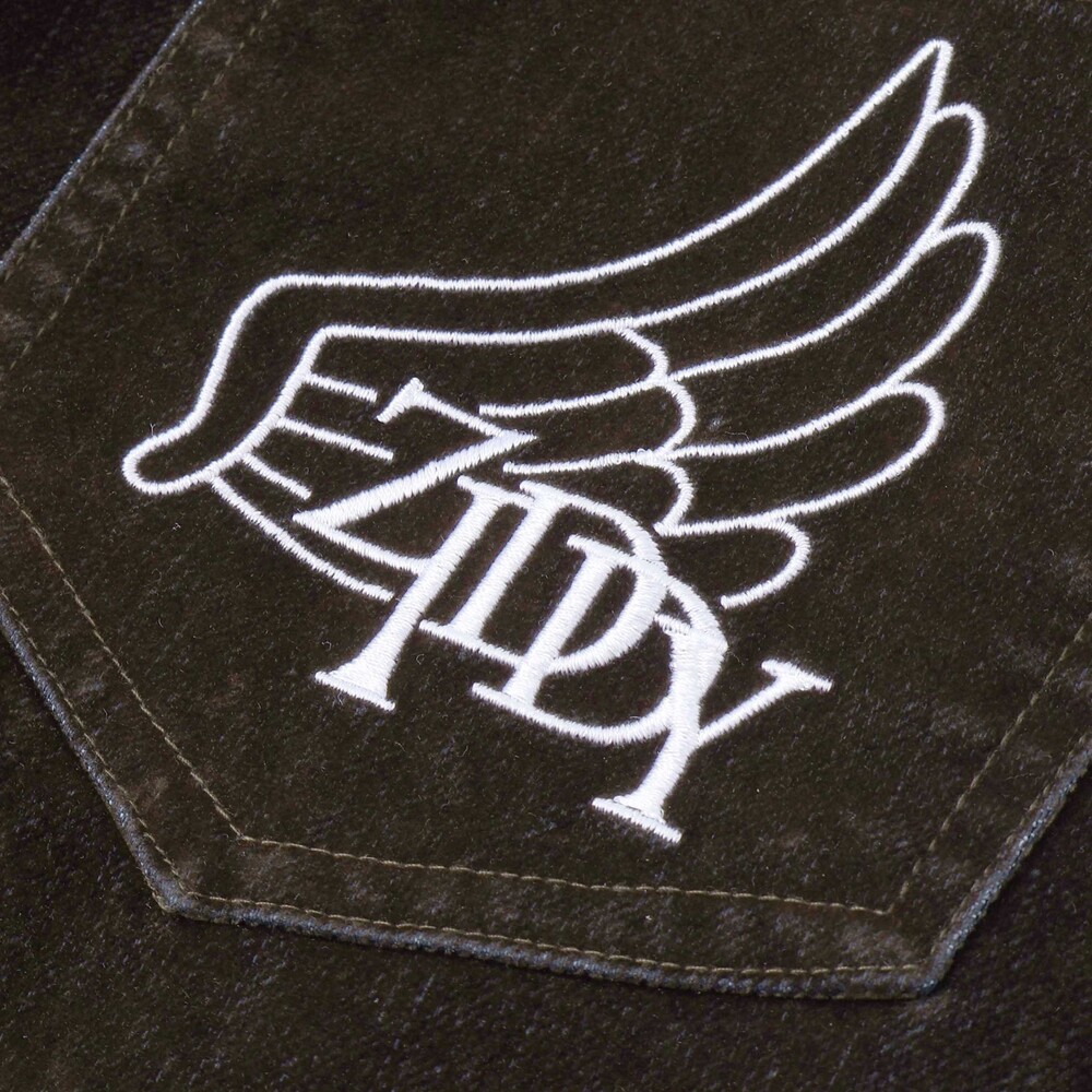 フロッキーワイドデニム(130~160cm) ブラウン 130cm