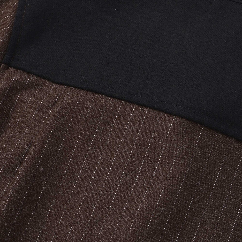 ストライプ長袖ジャケットシャツ(95~150cm) ブラウン系 95cm