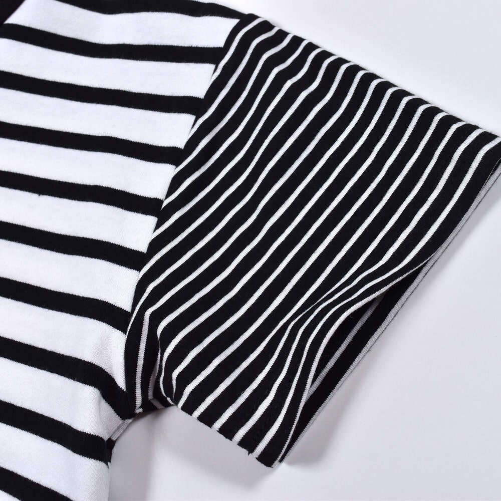 SWAG プリント ボーダー 天竺 Tシャツ (100~160cm) レッド系 100cm