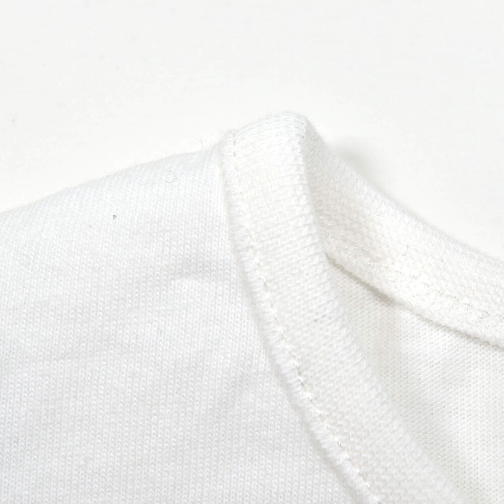 【お揃い】ダンガリー花柄パイピングフリルTシャツ(80~110cm) ホワイト 100cm