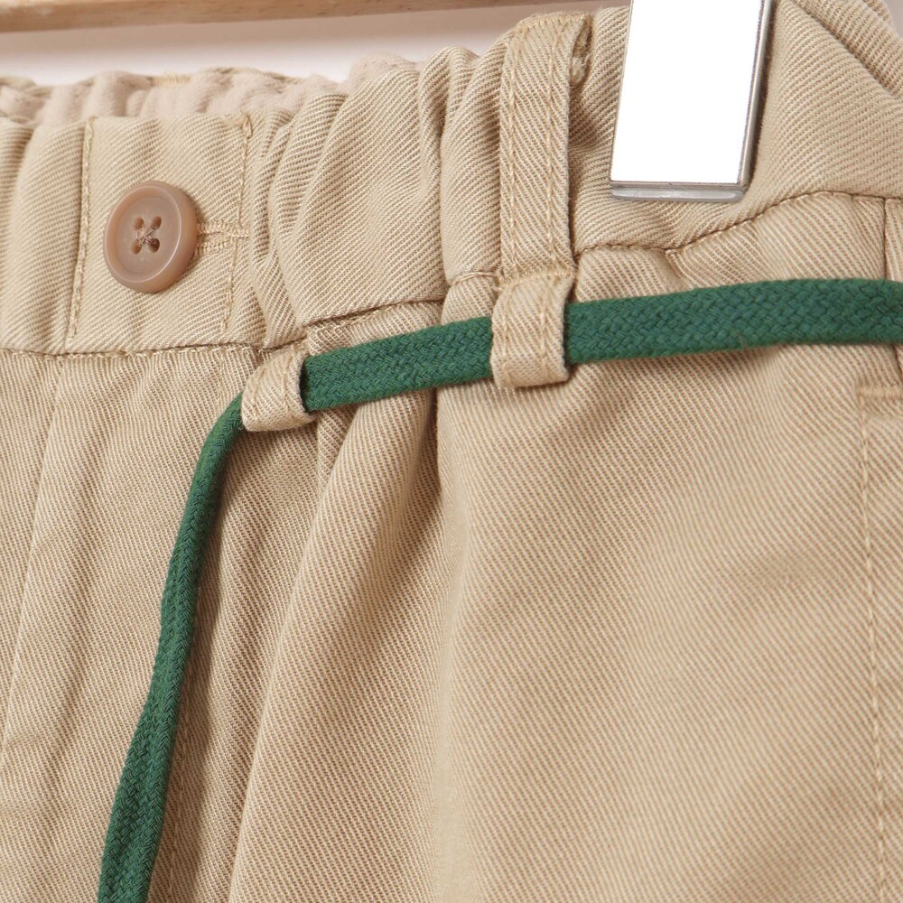 ツイルカラーコードストレートロングパンツ 親子お揃い(110~140cm) ブラウン M(110~125cm)