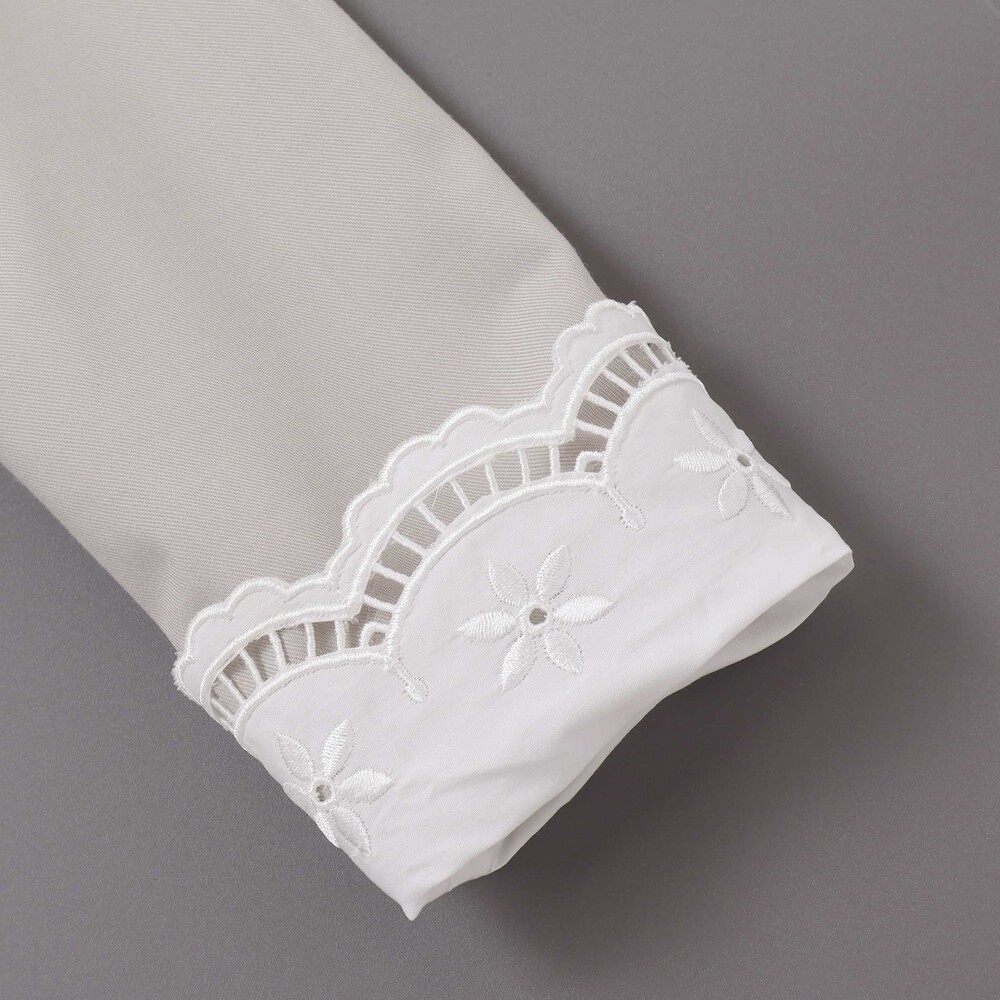 サイロコンパクトツイルレース襟袖ワンピース(110~130cm) ネイビー 110cm