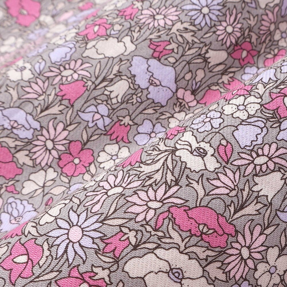 【日本製】【お揃い】リバティプリント(PETAL & DAISY) ジャンパースカート(90~140cm) ネイビー系 90cm