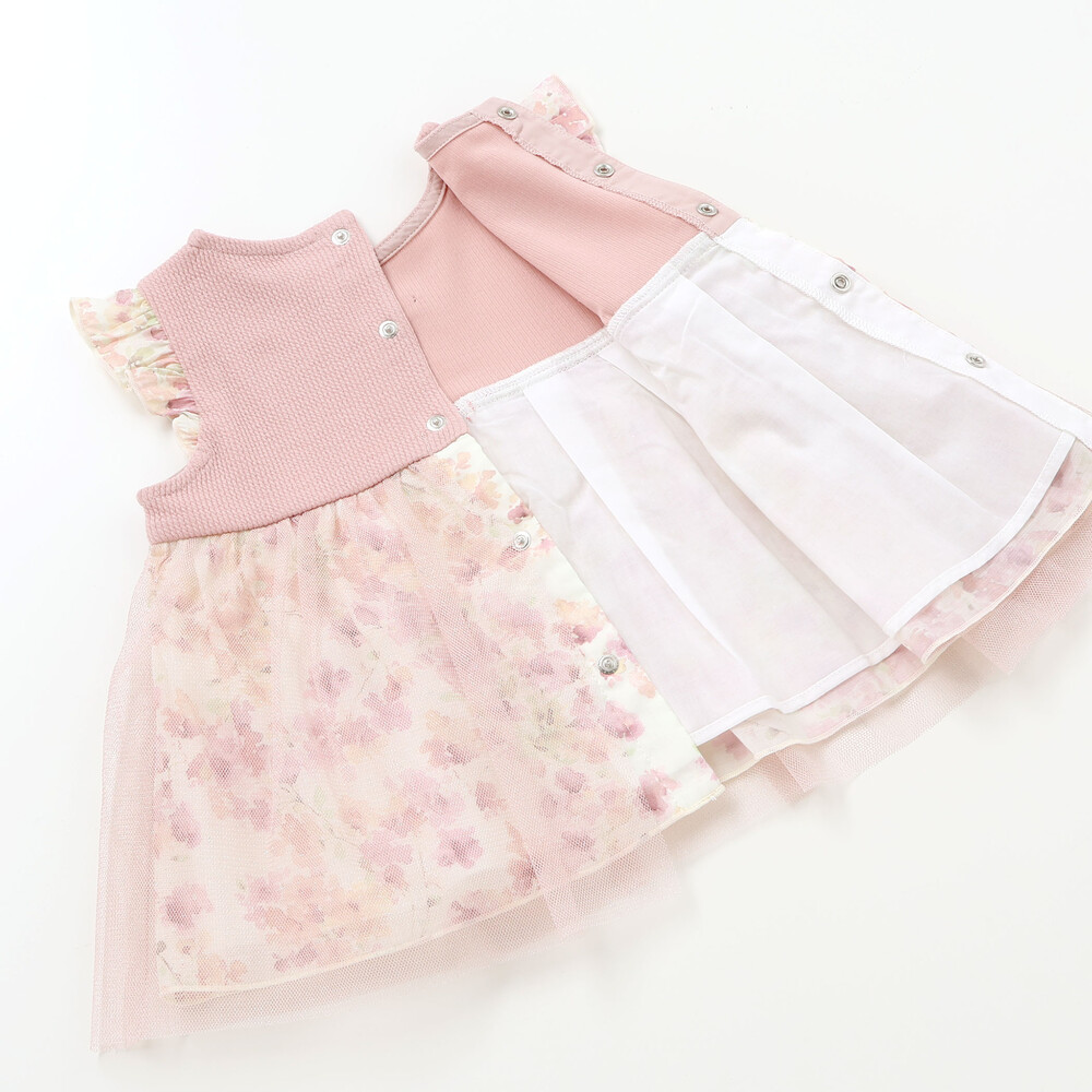 【お揃い】テレコフェイスチュールチュニック(70~90cm) パープル系 ワンサイズ