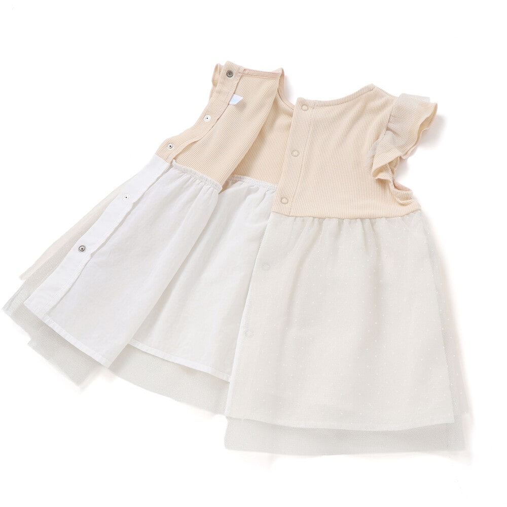 テレコドットラメチュールチュニック(70~90cm) ベージュ ワンサイズ