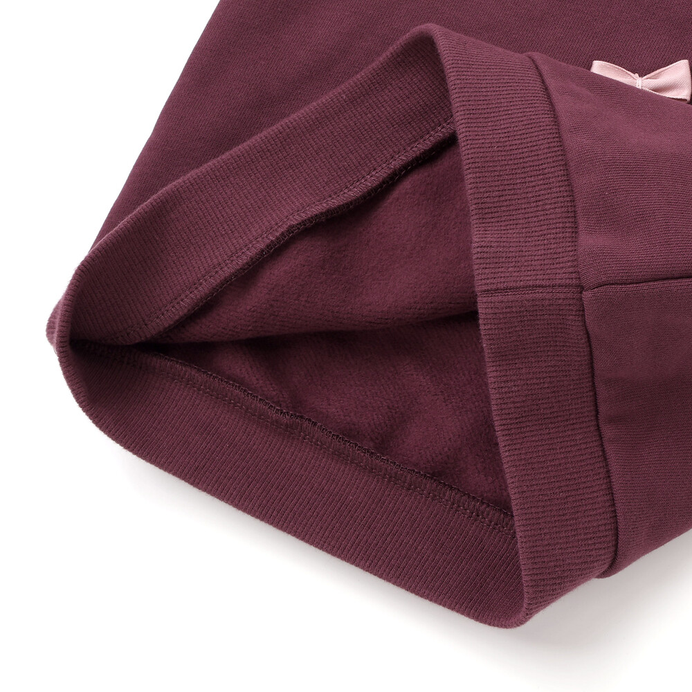 裏毛起毛リボン付きトレーナー(80~130cm) ボルドー 80cm