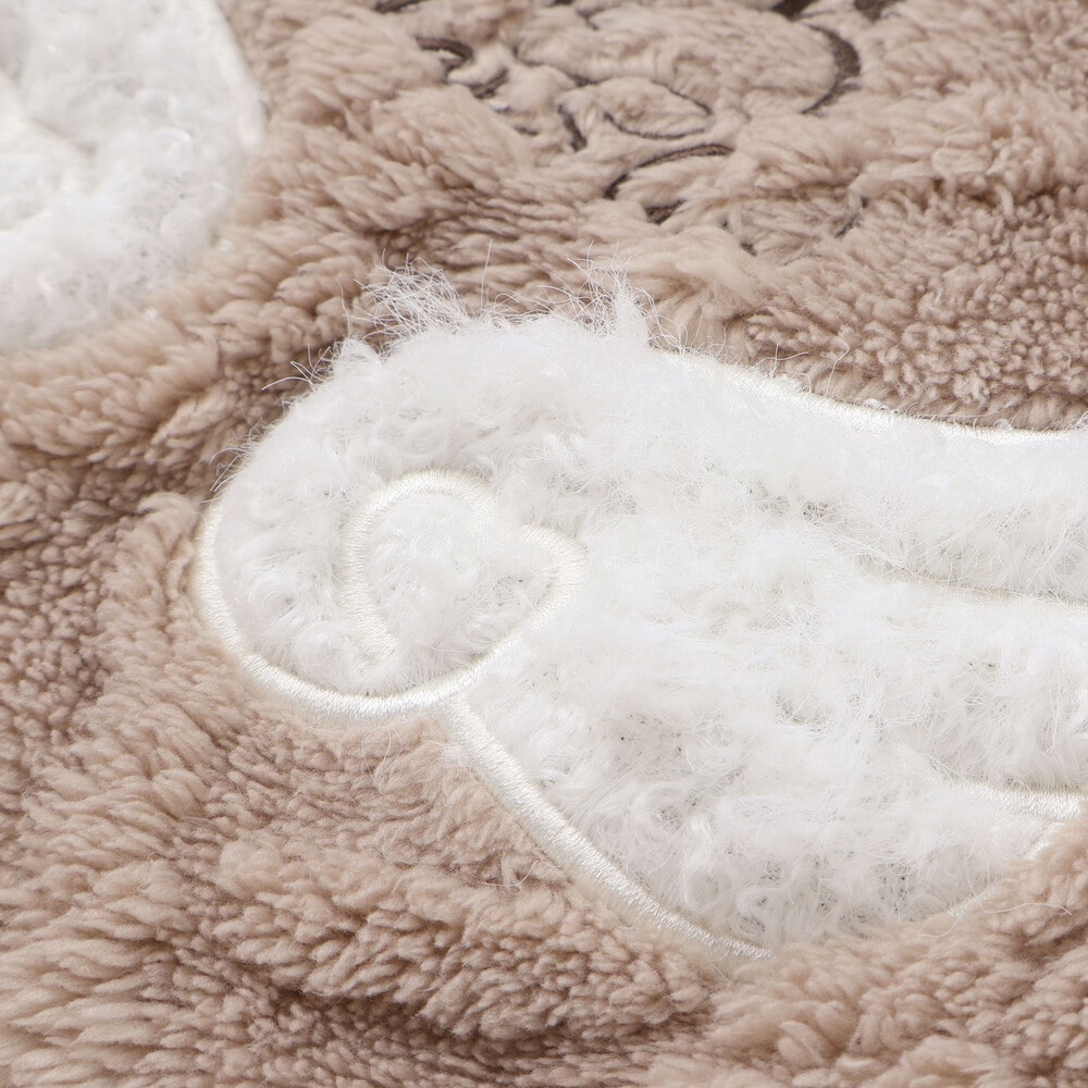 【お揃い】天使の羽もこもこケーブルボアワンピース(80~130cm) オフホワイト 80cm