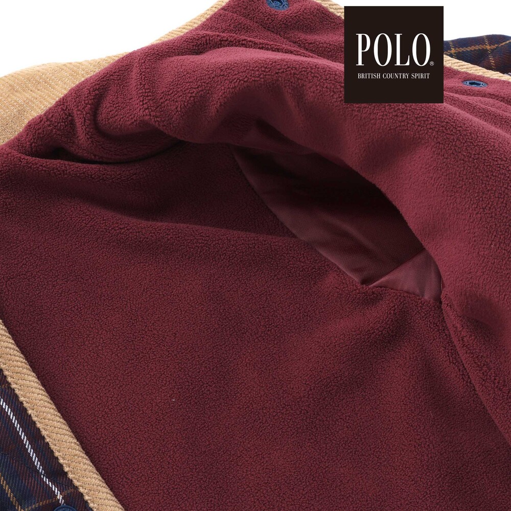 【POLO BCS(ポロ・ビーシーエス)×SLAP SLIP】フード付きキルトアウター(80~130cm) ネイビー系 80cm