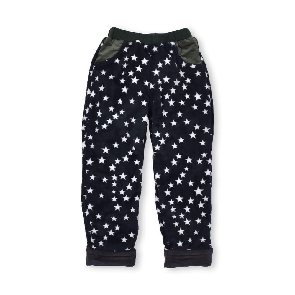 リバーシブル コールテン × 星 ボア モンスター 刺繍 パンツ (80~130cm) グレー 80cm