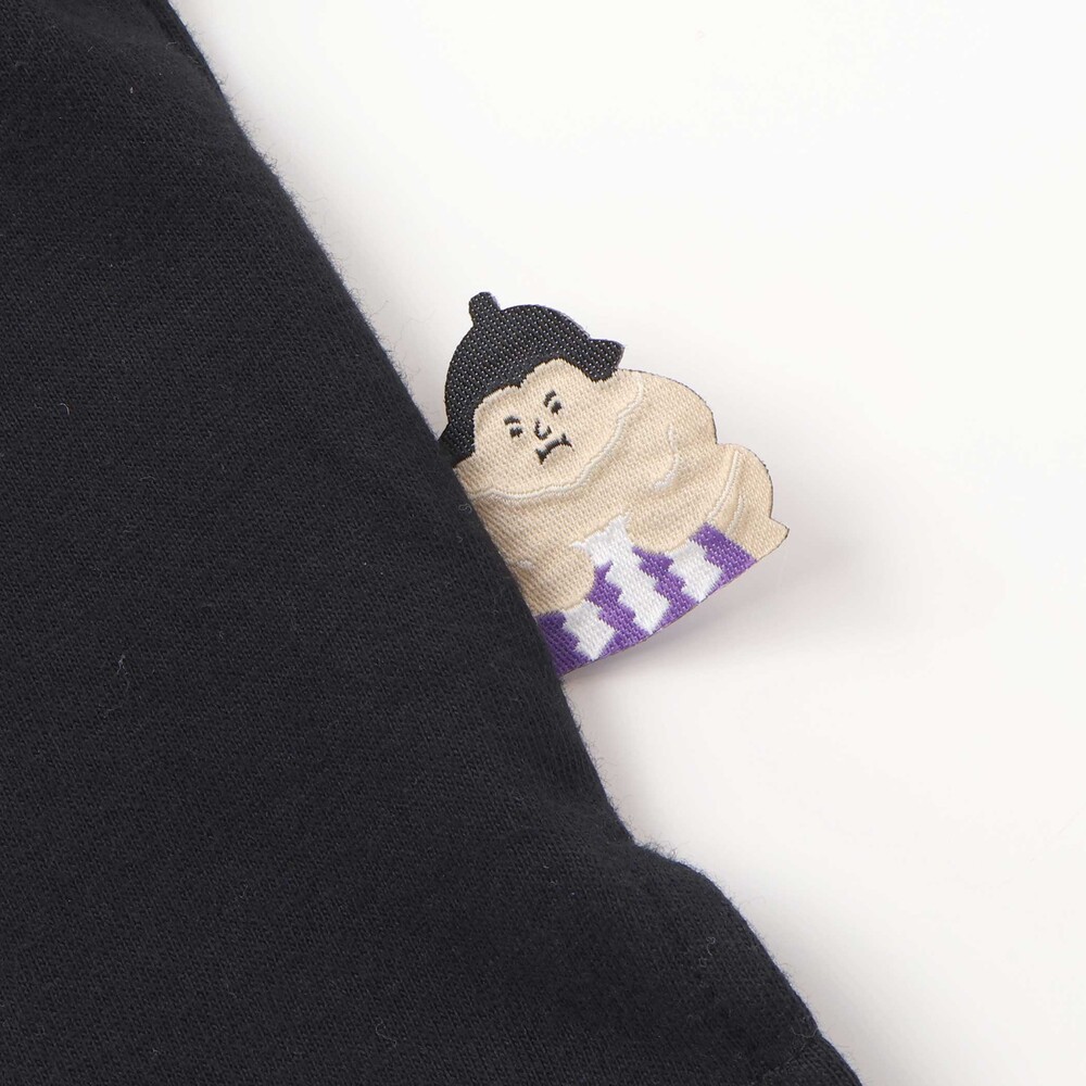 天竺シャンブレーチェック切り替え7分袖Tシャツ(80~130cm) ブラック 80cm