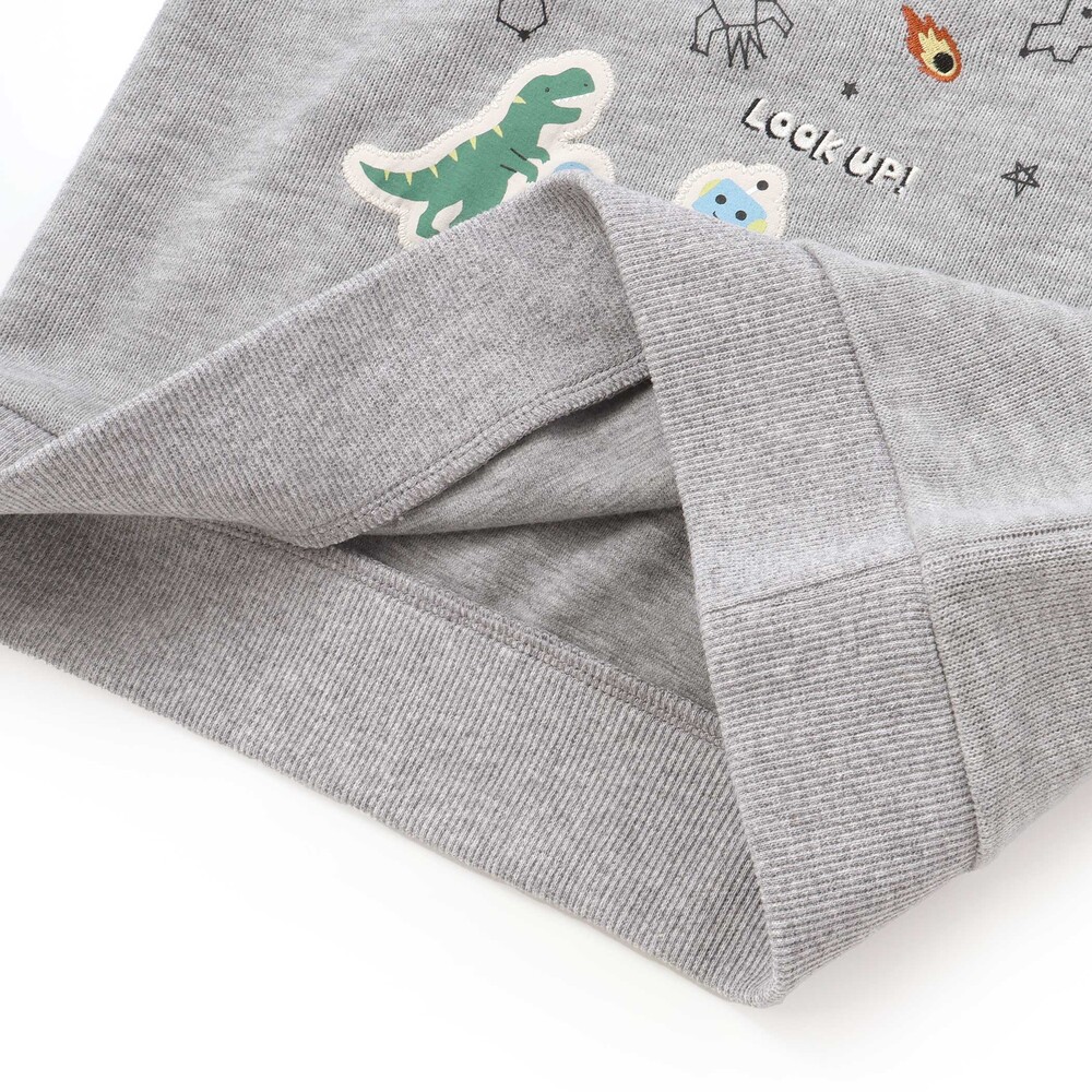 ボーダー切り替え長袖Tシャツ(80~130cm) ネイビー 80cm