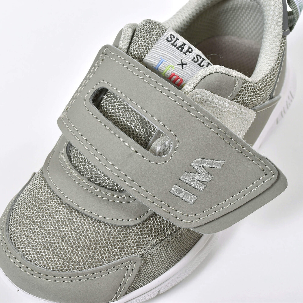 【 IFME × SLAP SLIP コラボアイテム 】 メッシュ ワンベルト スニーカー (15~19cm) ピンク 19cm