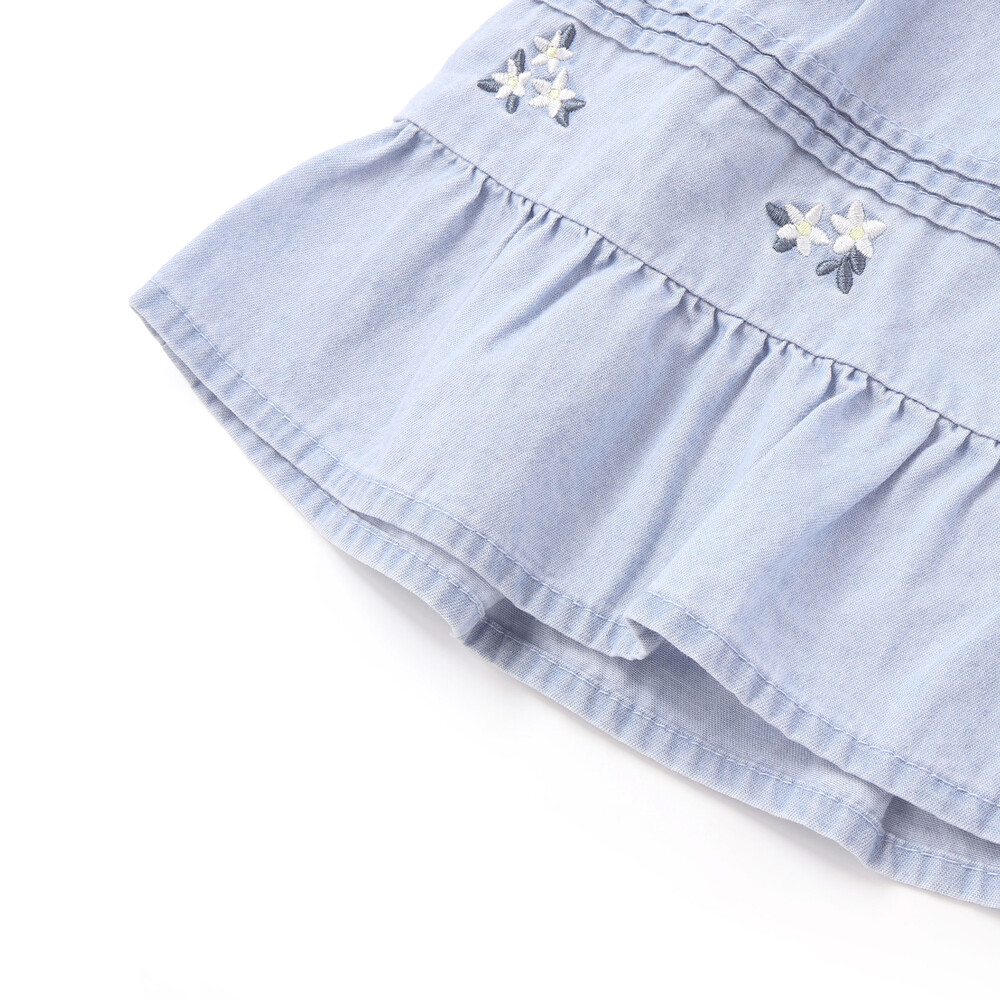 ピンタックティアードワンピースブルマ付きセットアップベビー(70~80cm) ホワイト ワンサイズ