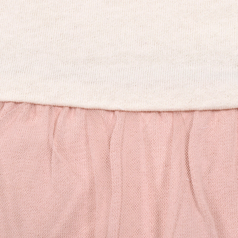 【お揃い】お花モチーフフワフワチュールロンパースベビー(70~80cm) ピンク 70cm