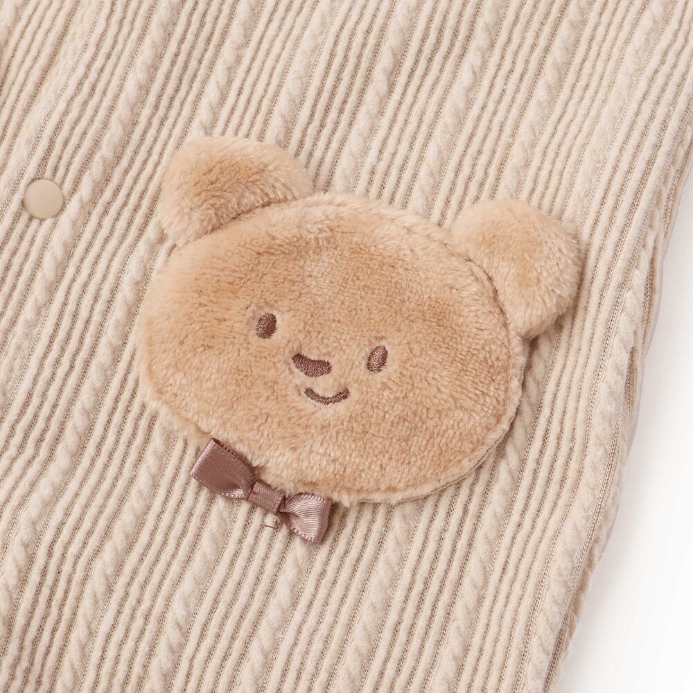 アニマルオニギリモチーフカバーオールベビー(60~80cm) オフホワイト 60cm