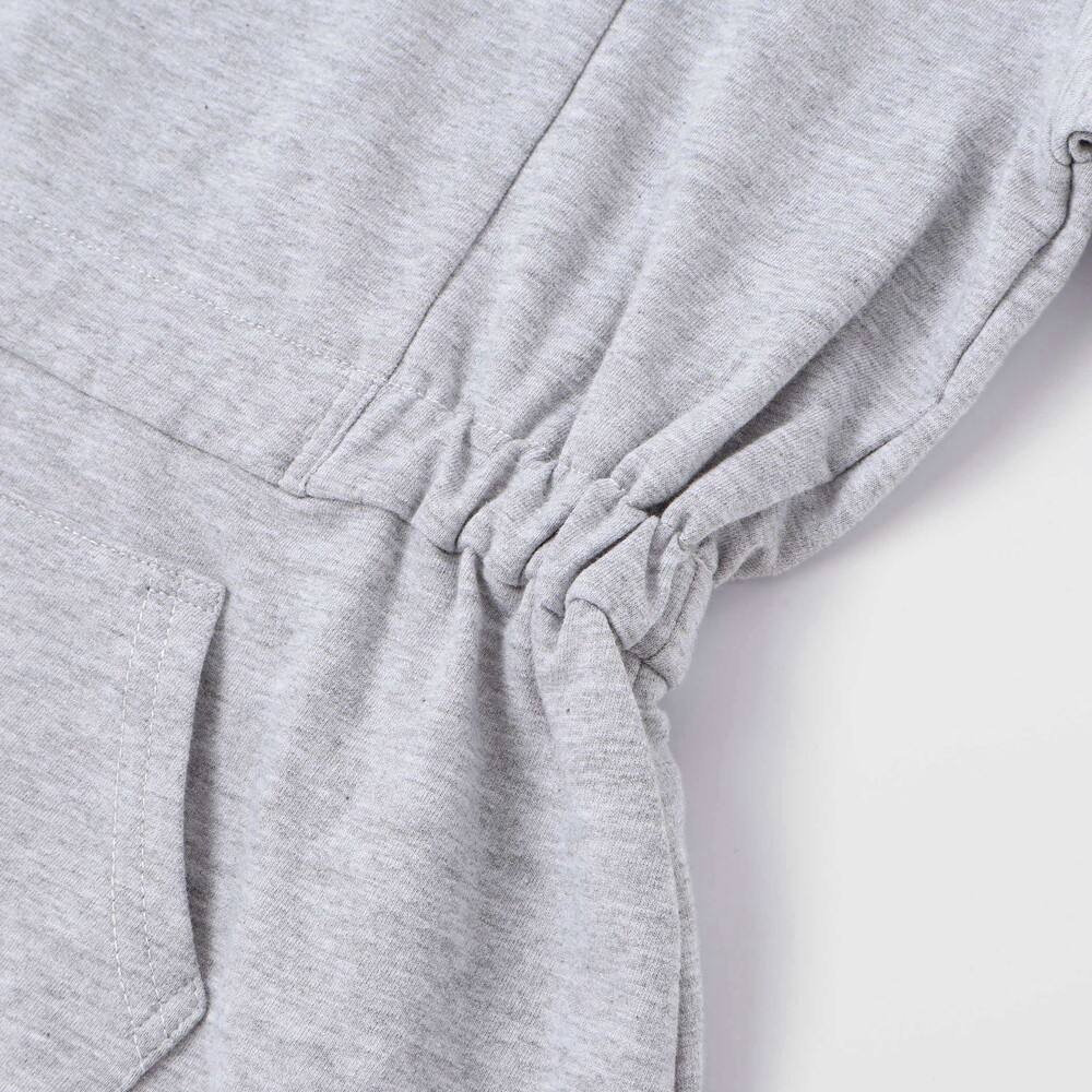 フルジップ肩あきフードワンピース(110~150cm) グリーン 110cm