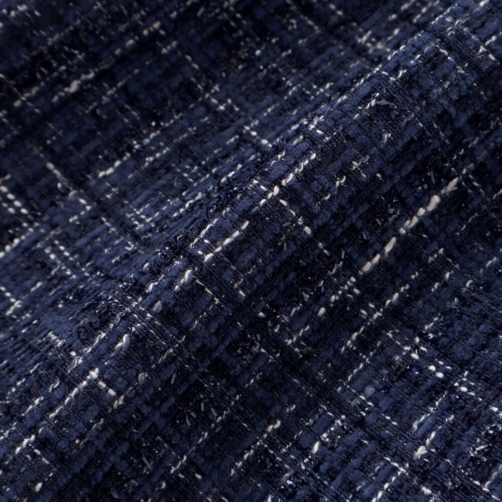 【お揃い】エタンセルラメツイードドッキングワンピース(90~160cm) ネイビー系 90cm