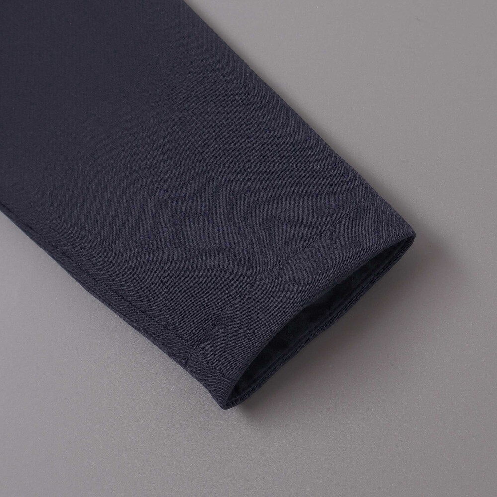 ダブルクロス3way付け襟長袖ギャザーワンピース(110~130cm) ネイビー 110cm