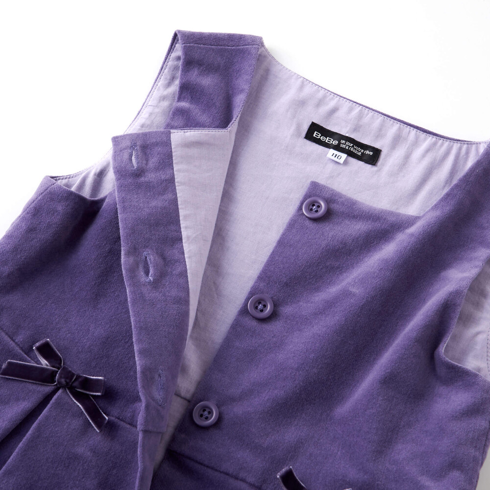 【お揃い】ボックスプリーツモールスキンジャンパースカート(90~150cm) ブラック 90cm