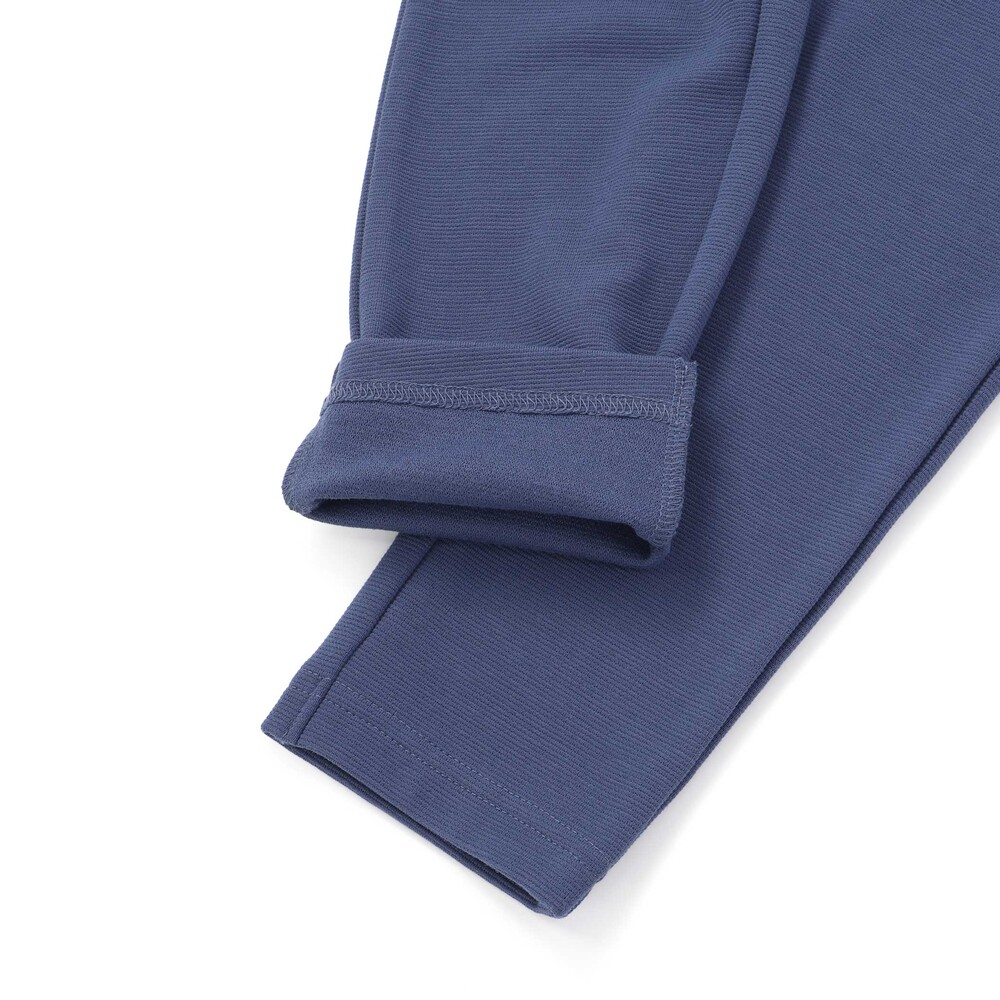 【抗菌・防臭】ミラノリブお花刺しゅう8分丈ロングパンツ(90~130cm) ピンク SS(90-100cm)