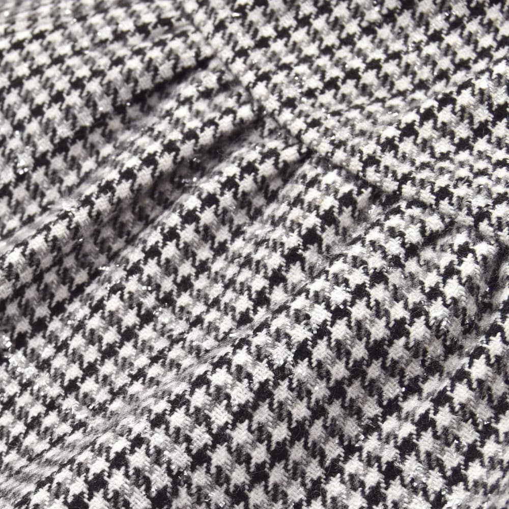 【お揃い】ラメ千鳥格子キュロットパンツ(90~150cm) グレー系 90cm