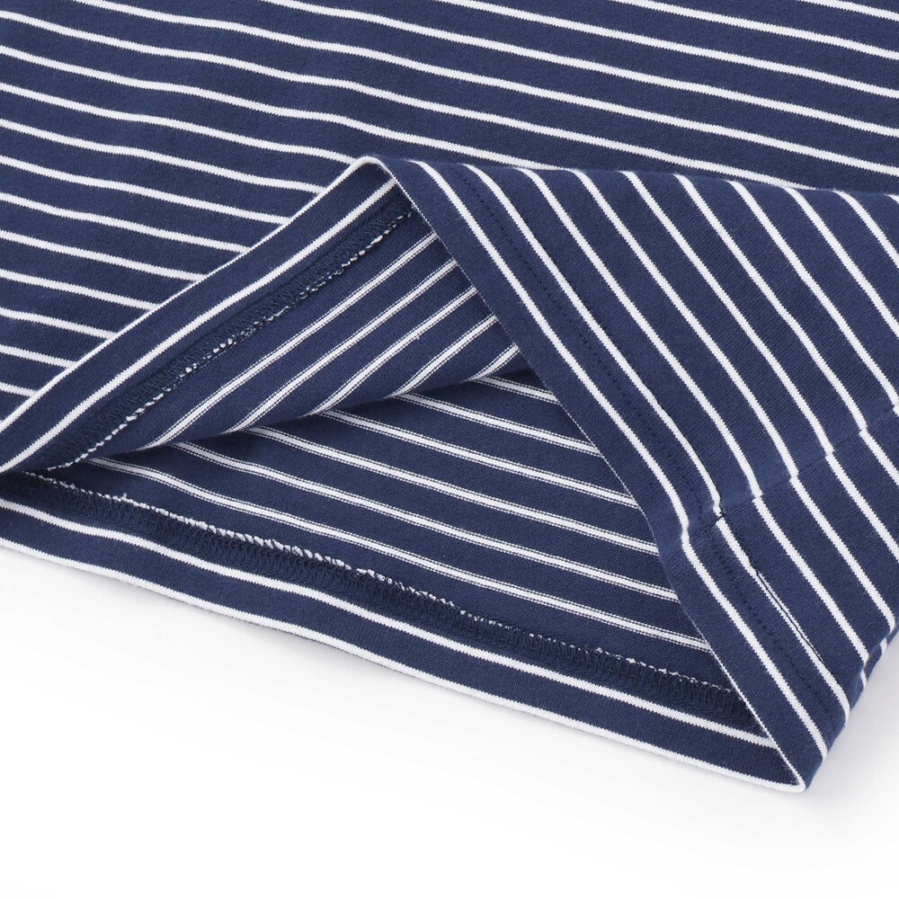 【抗菌・防臭】ワンポイント刺しゅう天竺長袖Tシャツ(90~130cm) ネイビー系 SS(90-100cm)