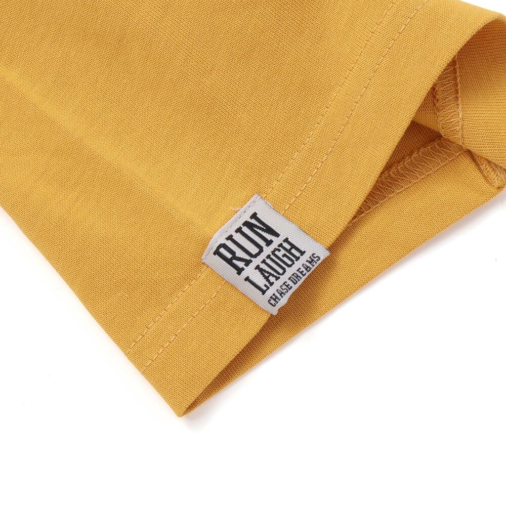 ワークポケット半袖Tシャツ&袖ロゴロンTセット(100~160cm) イエロー 100cm