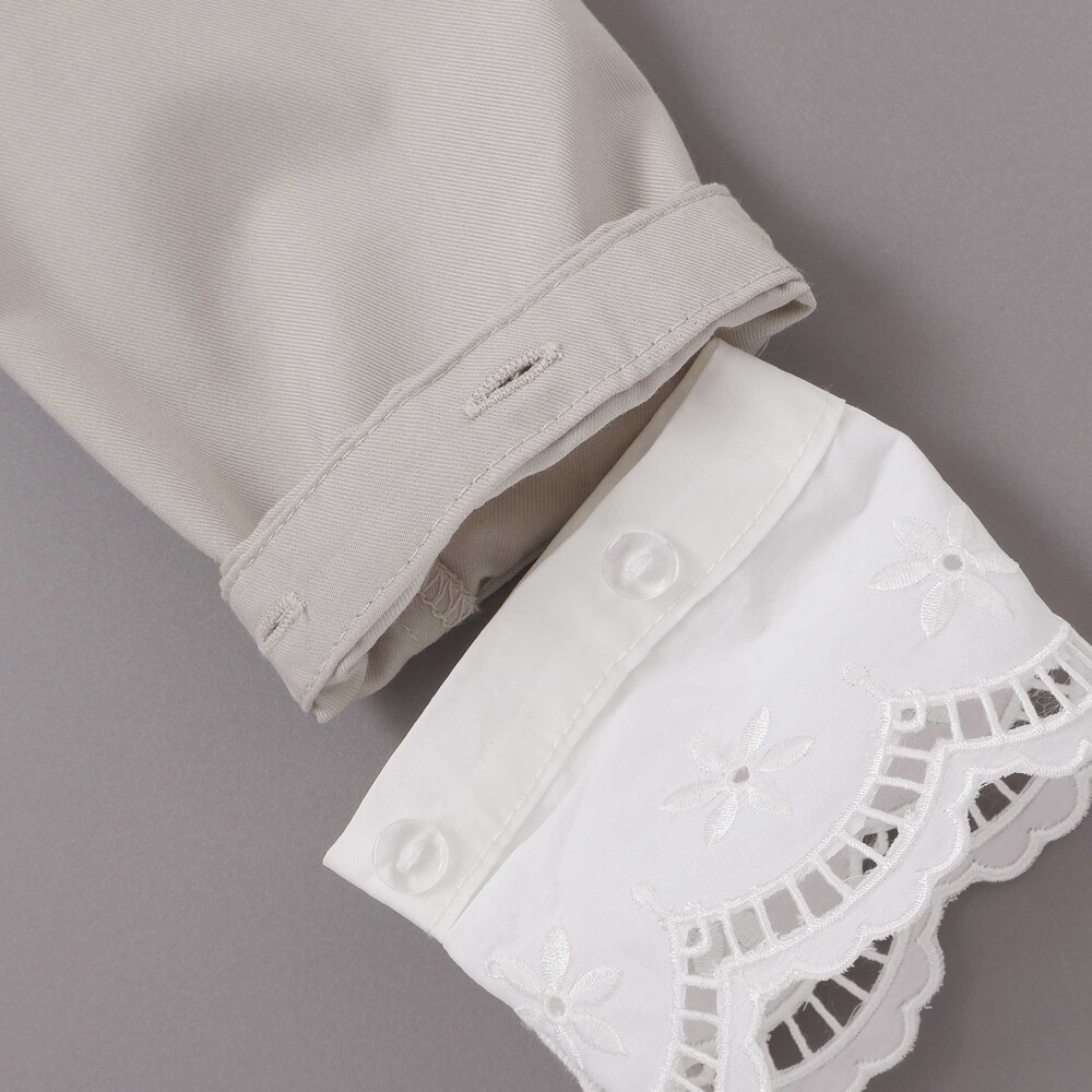 サイロコンパクトツイルレース襟袖ワンピース(110~130cm) ネイビー 110cm