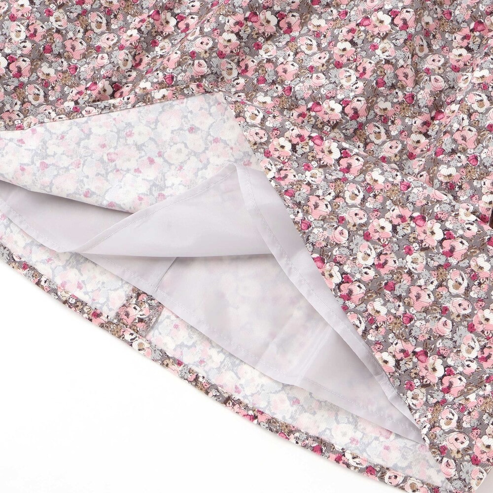 【日本製】【お揃い】リバティ(Leila)シャツコールジャンパースカート(90~140cm) ブルー系 100cm