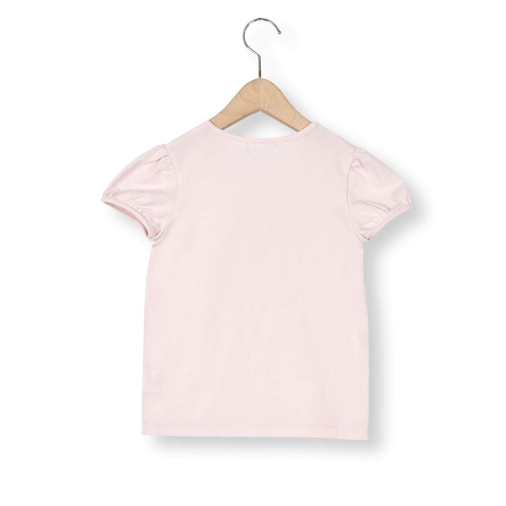 ラインストーンリボン付きベア天竺半袖Tシャツ(90~140cm)(90cm